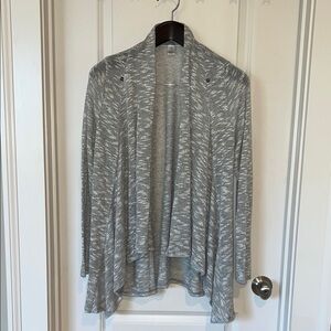 Elegant Women's Heather Gray Cardigan, size XL